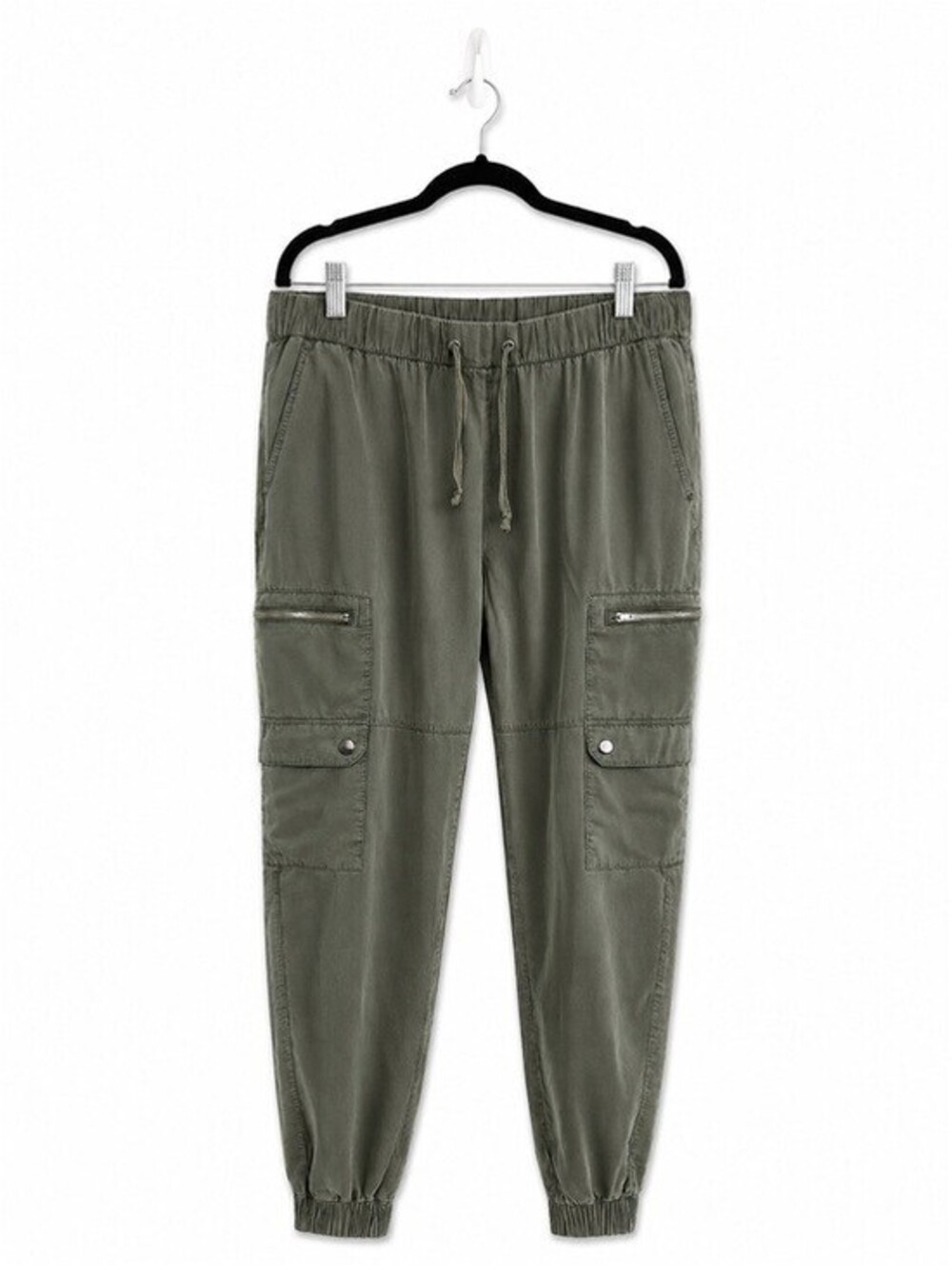 Banana Republic Soft Cargo Tencel Jogger Pants Women's Large Steel Green